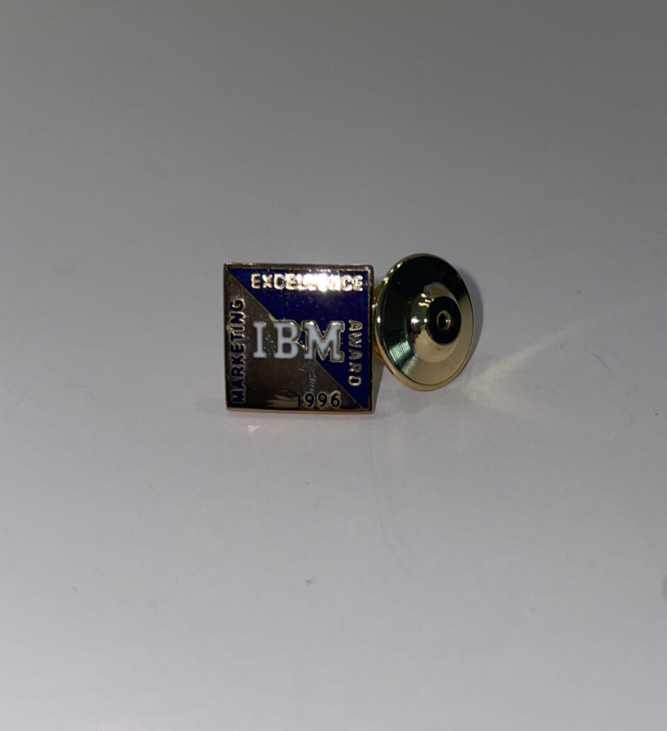 1996 IBM Marketing Excellence Award Lapel Pin 1/10th 10K GF