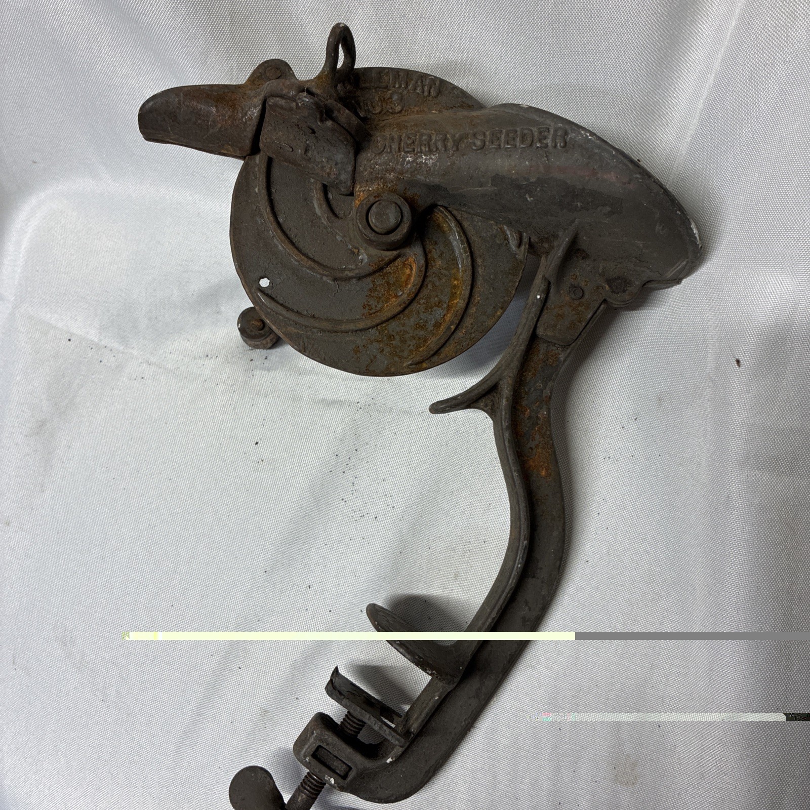 antique ROLLMAN NO. 3 CHERRY Pitter  MT JOY PA Rollman pitter utensil gadget