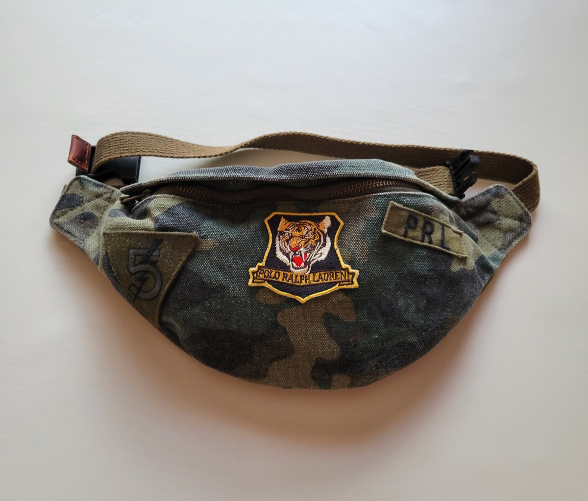 POLO Ralph Lauren SlingBag Canvas Camo Green Tiger Patch Freedom Seekers USRL POLO Ralph Lauren SlingBag Canvas Camo Green Tiger Patch Freedom Seekers USRL