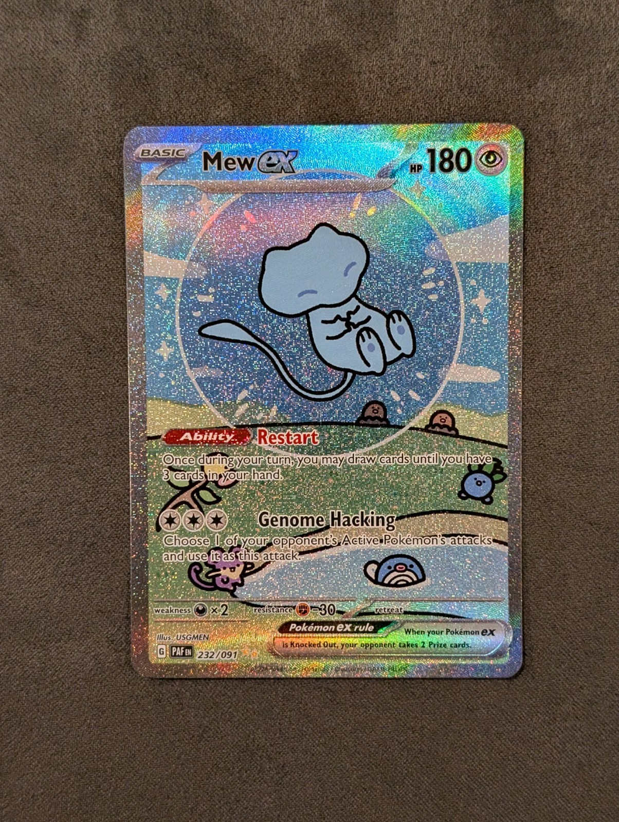 Pokémon TCG Bubble Mew EX 232/091 Special Illustration Rare Paldean Fates