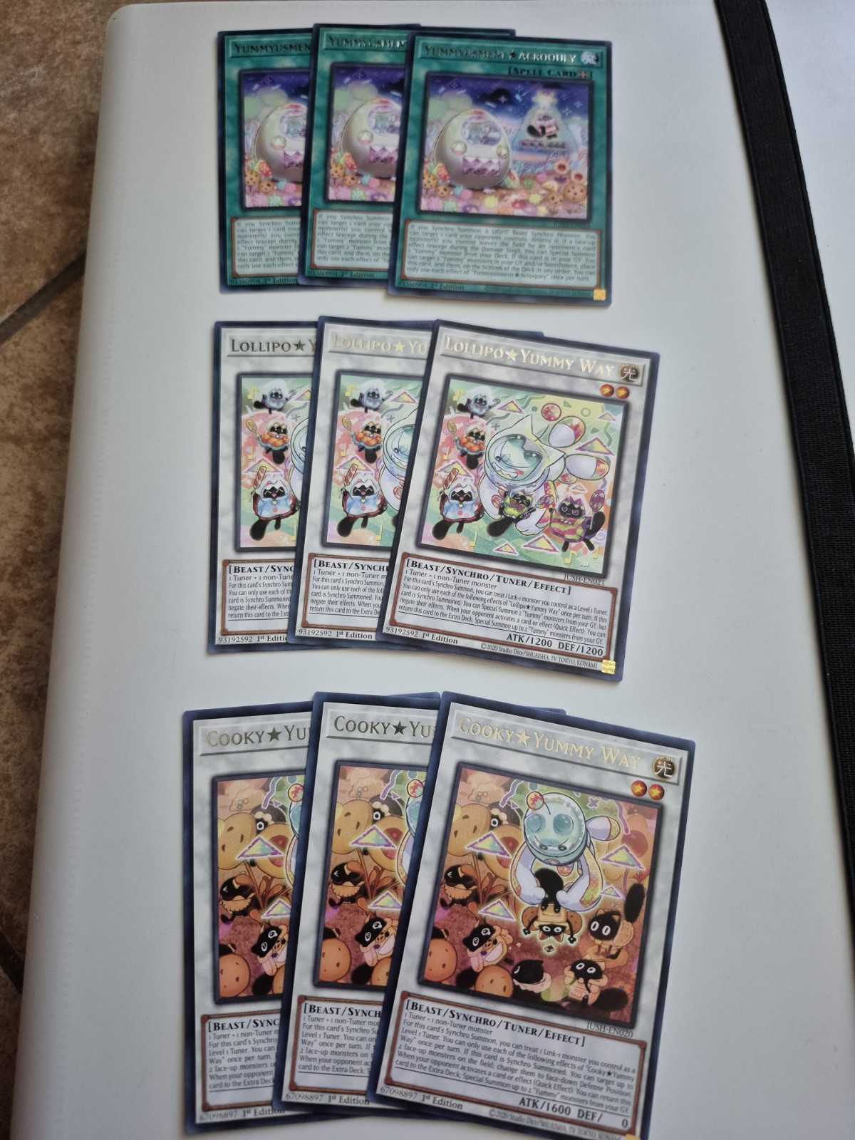 Yugioh Yummy LOT 9 CARDS