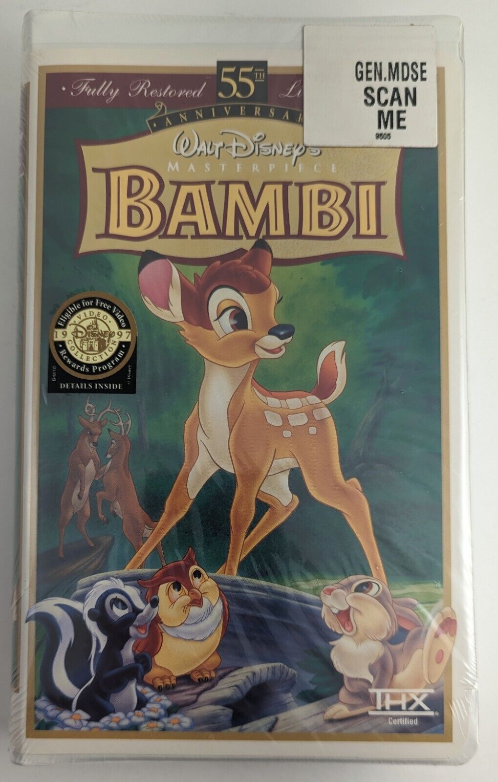 Bambi Walt Disney  VHS Fully Restored 55th Anniversary Limited Edition SEALED