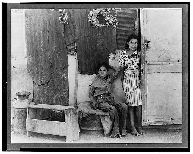 Casa Grande Arizona 1937 Children of Mexican Cotton Laborers FSA Migrants