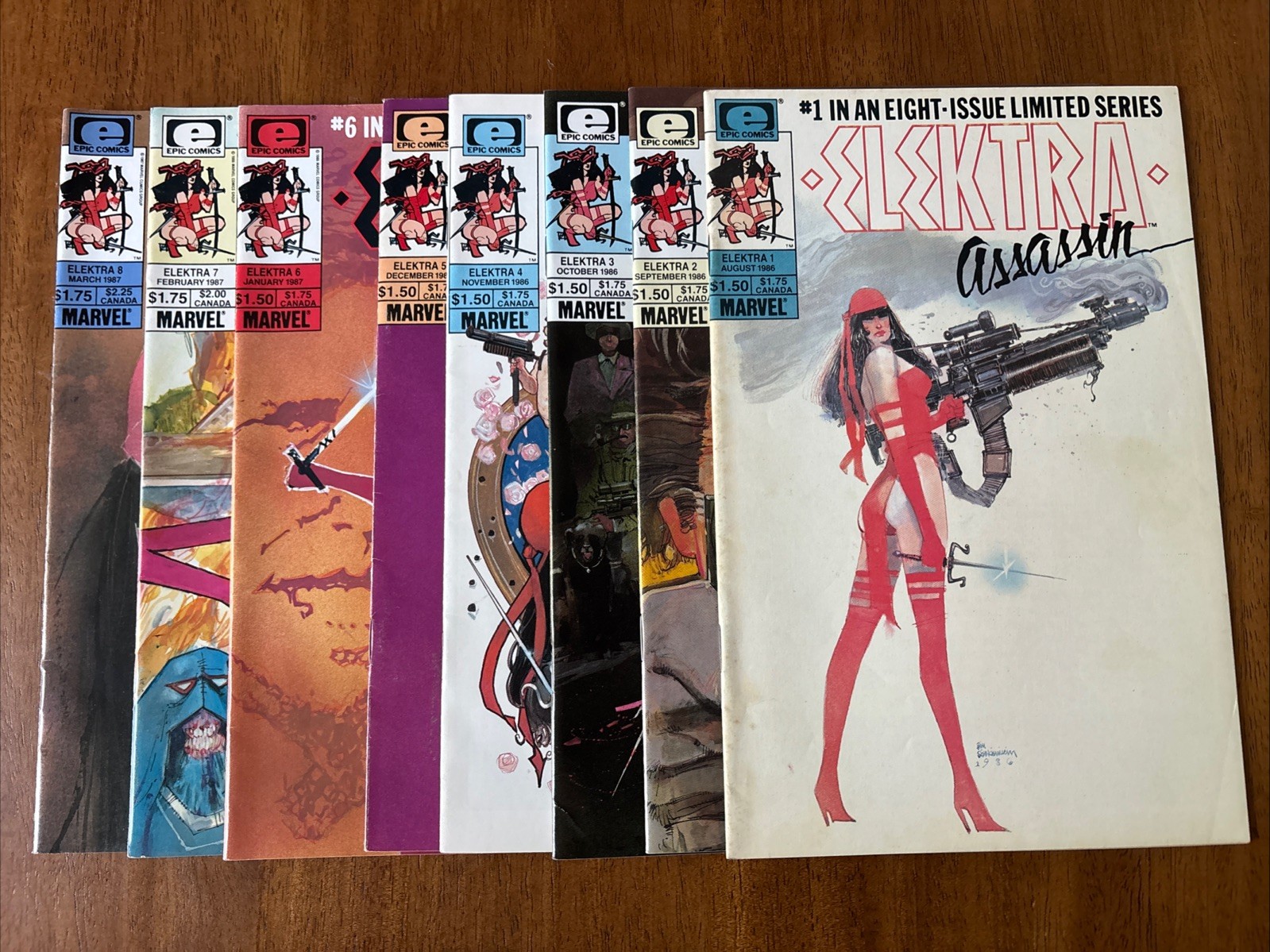 Elektra Assassin 1-8 Complete Set Marvel Epic Comics Frank Miller Sienkiewicz