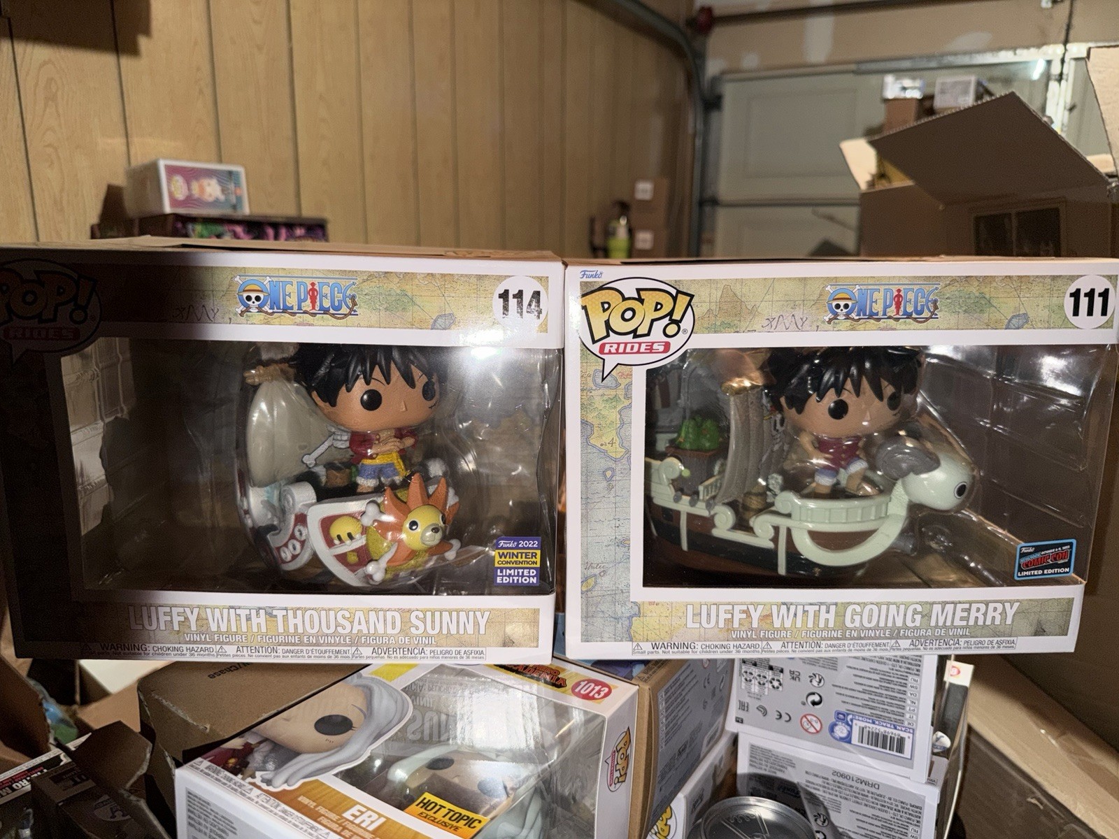 Luffy with Going Merry Funko Pop NYCC 2022 Con Sticker One Piece  /w Sunny