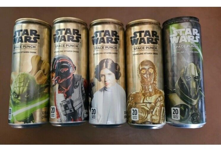 RARE Lot of 5 Star Wars Space Punch UNOPENED Collectors Limited Edition Cans