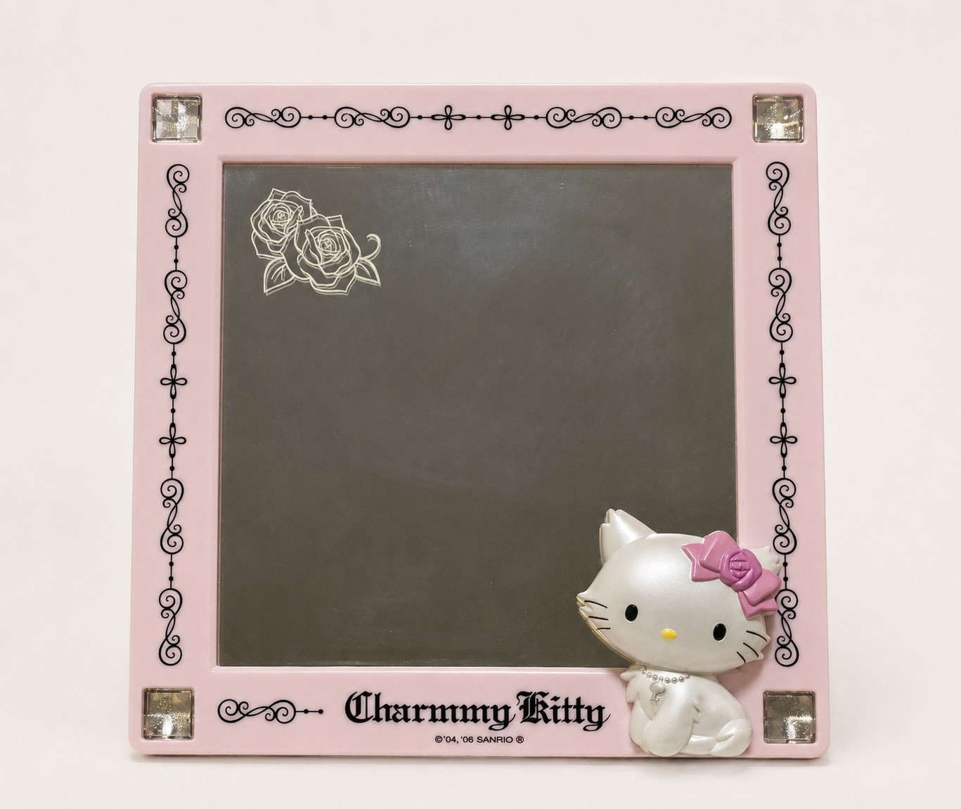 RARE 2005 Charmmy Kitty LED Light-Up Stand Mirror Sanrio Pink Japan