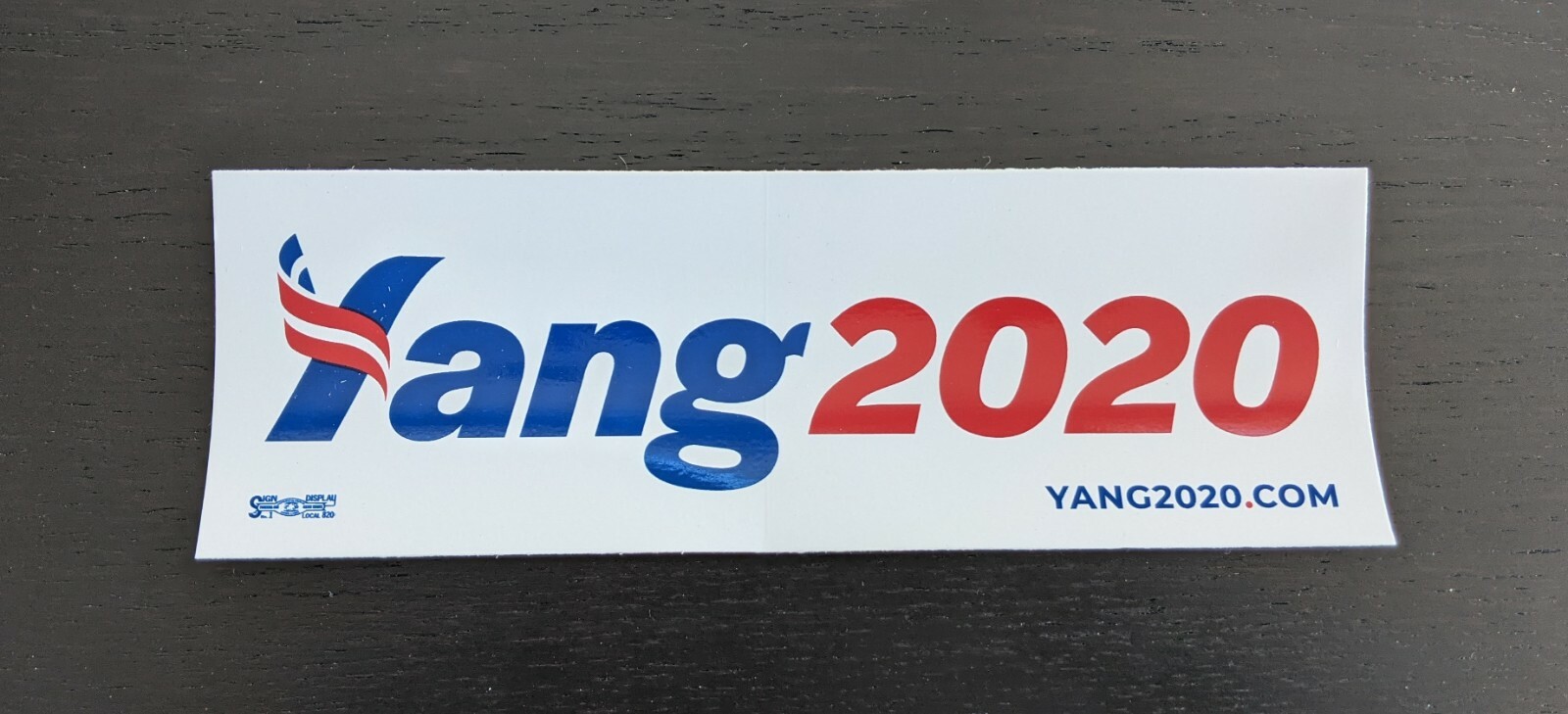 Official Andrew Yang 2020 Presidential Campaign Bumper Sticker 