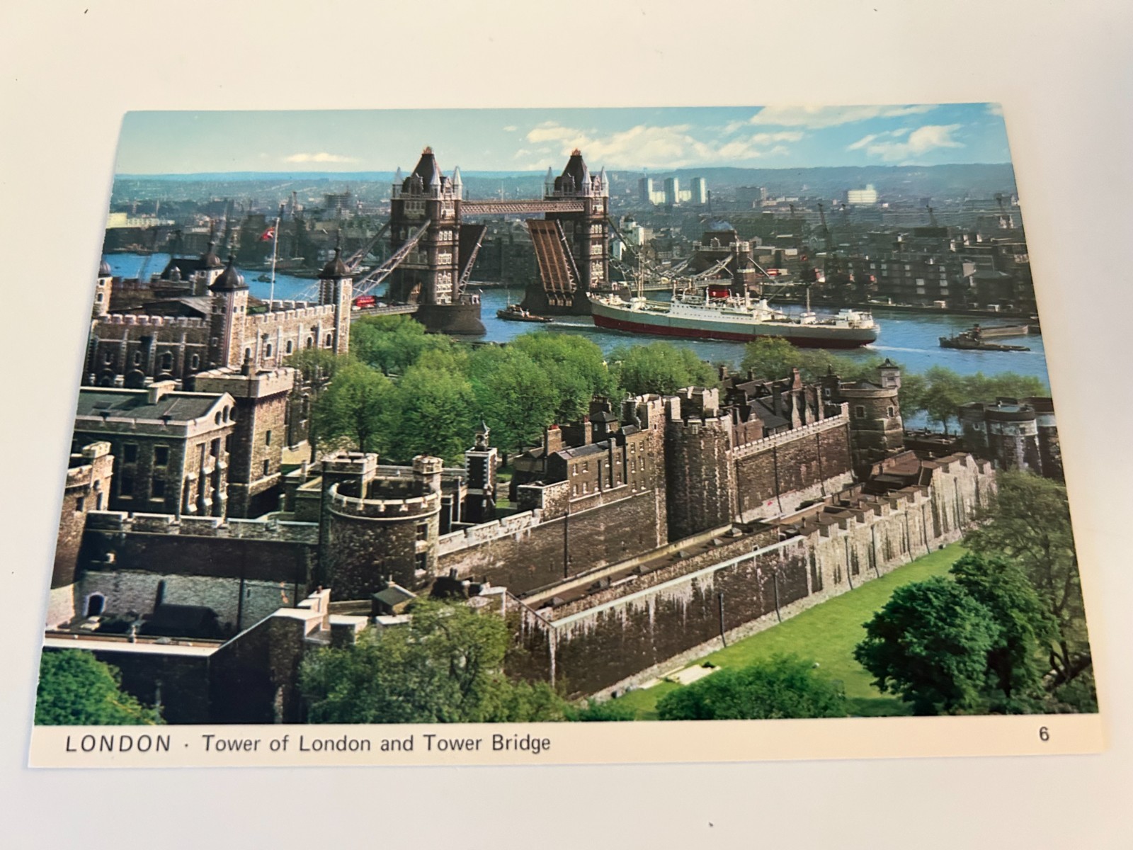 Tower of London and Tower Bridge London England Continental Postcard