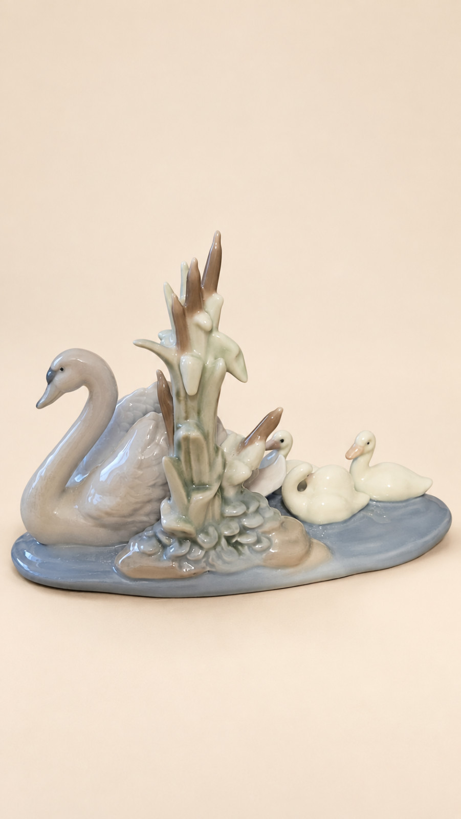 Lladro 5722 Follow Me Swan Family 4 Cygnets Porcelain Figurine Retired Spain