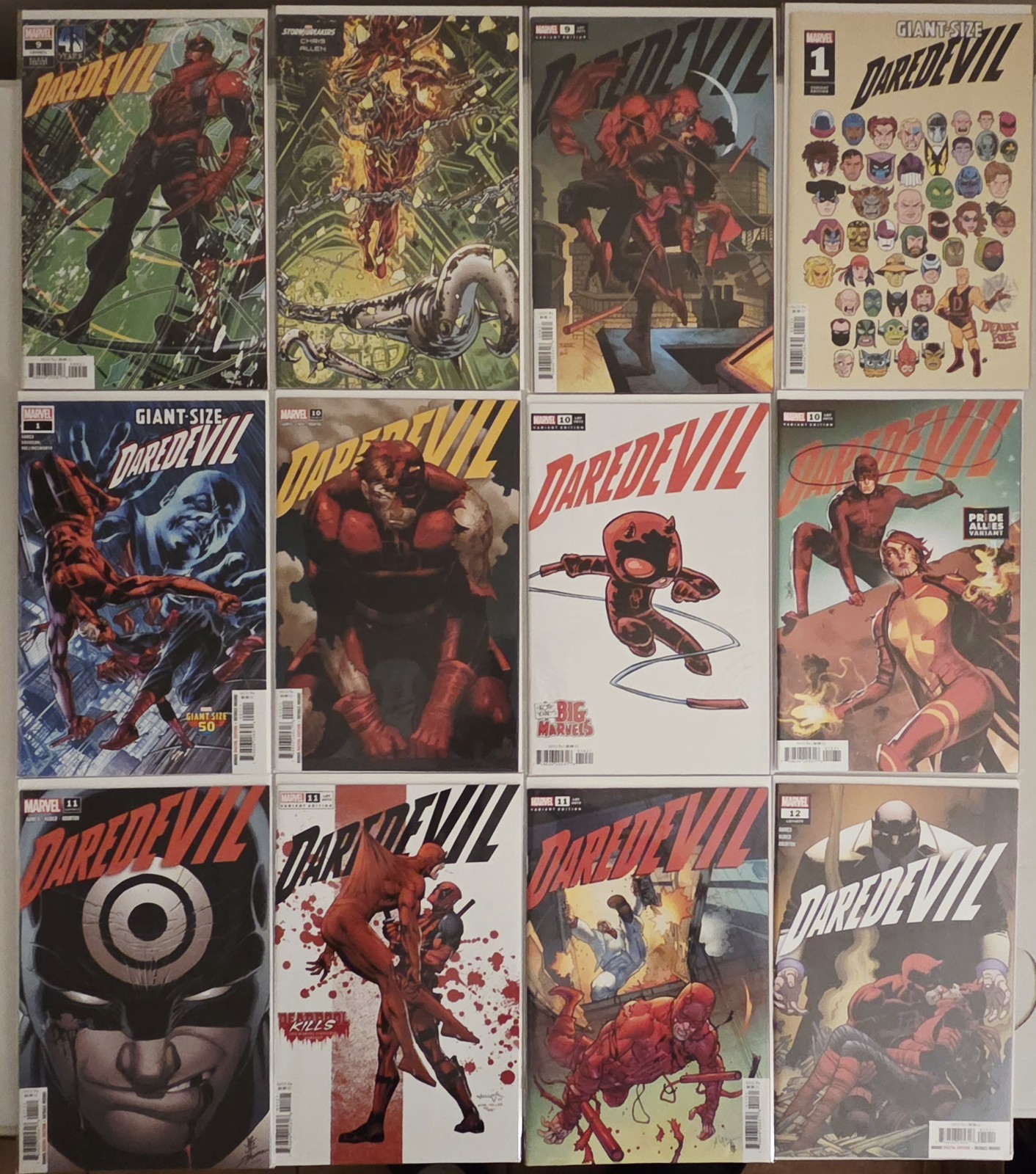 DAREDEVIL Comic Book Lot Of 12 W/ RARE VARIANTS  MARVEL  AVENGERS 
