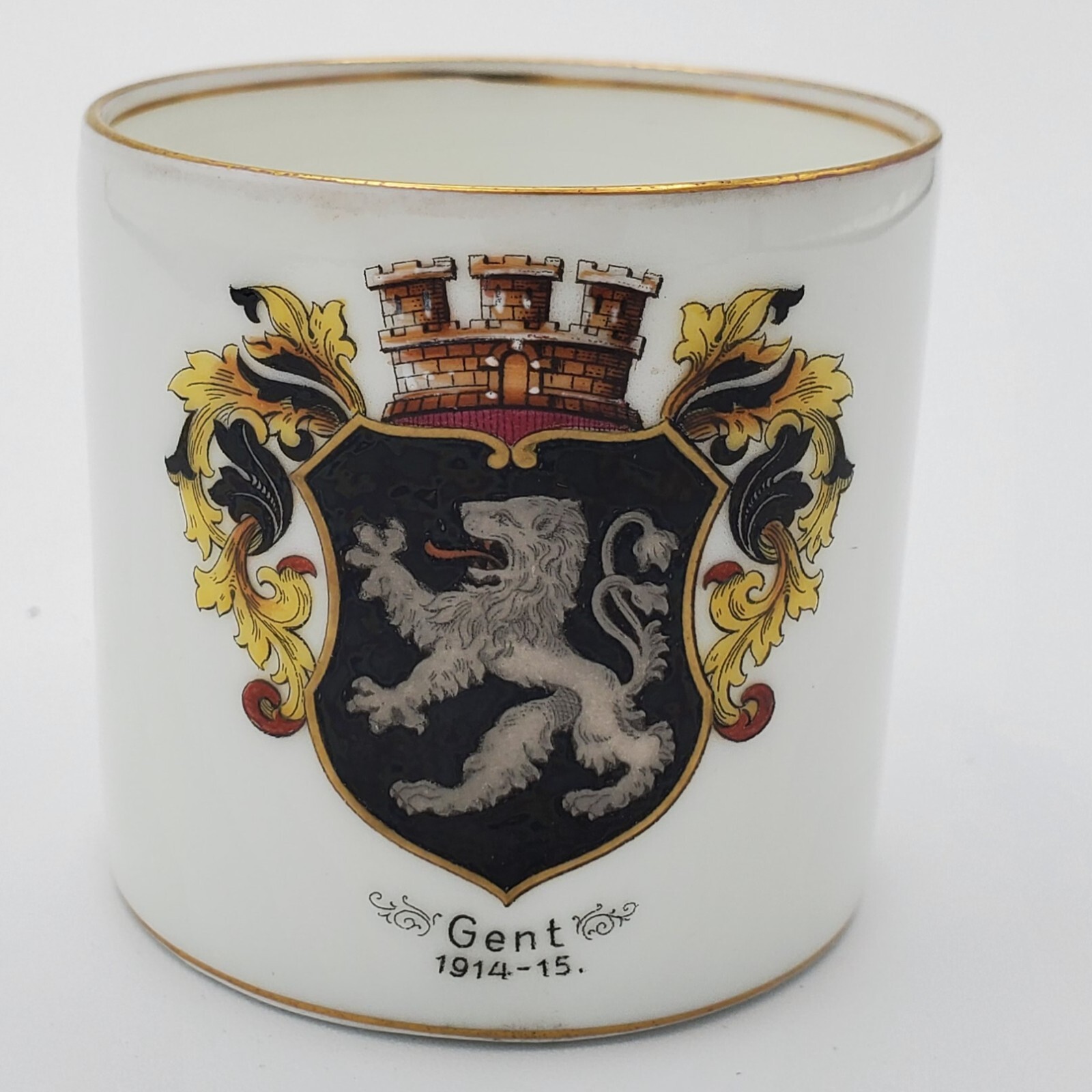 WWI Imperial German Gent Ghent 1914-15 Belgium Porcelain Cup Original Bavaria WWI Imperial German Gent Ghent 1914-15 Belgium Porcelain Cup Original Bavaria