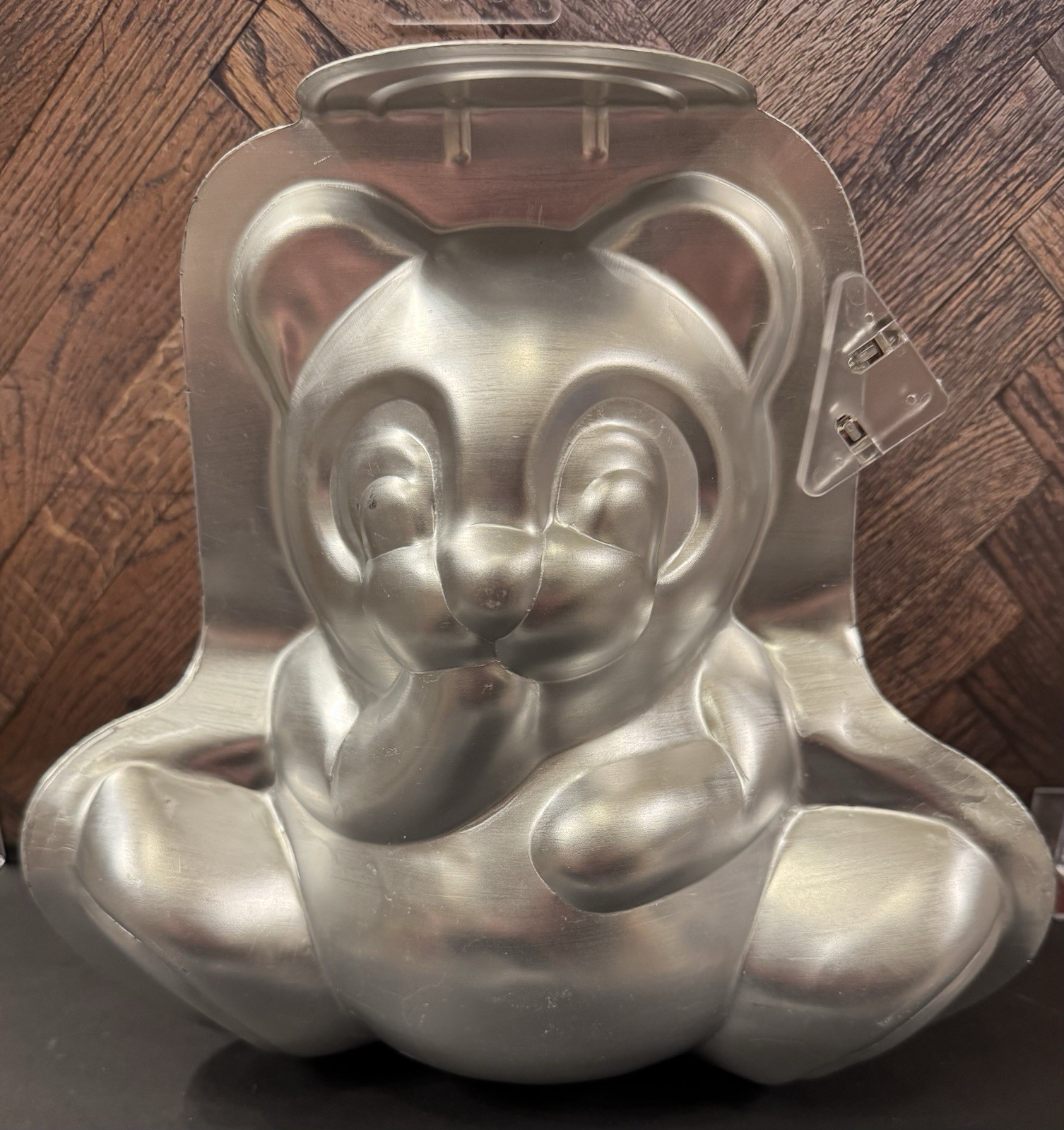 Vintage Wilton 3D Stand Up Teddy Bear Panda Cake Pan 2 Piece Mold Set 502-501