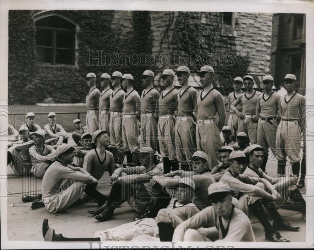 1937 Press Photo Plebes at US Military Academy members of baseball team