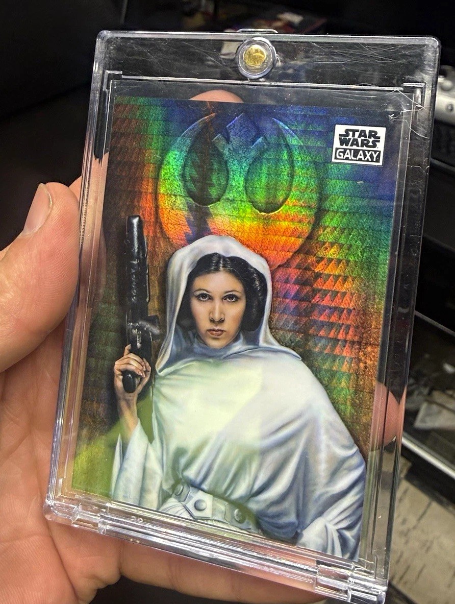 2021 Topps Star Wars Galaxy Leia Organa #35 Jerry Vanderstelt 08/75 Prism  RARE