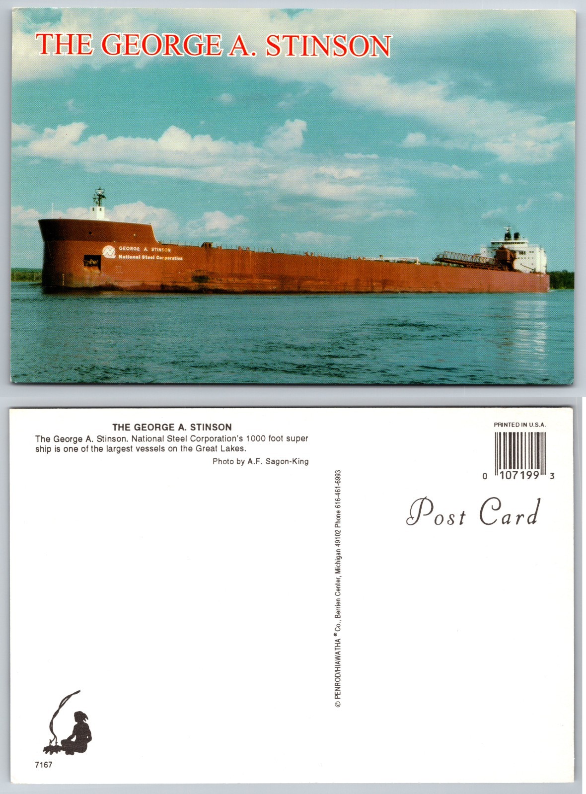 Continental George A Stinson Ship Postcard