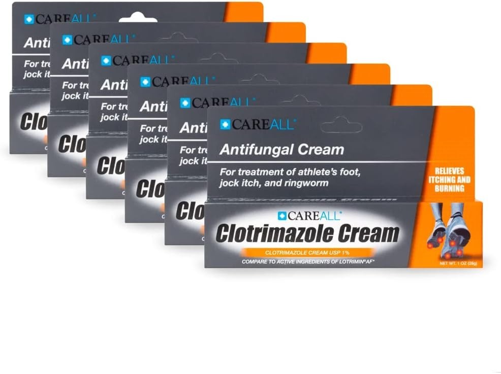 Clotrimazole Antifungal Cream 1% USP 1.0 oz. (6 Pack) Sooths Relieves Itching US
