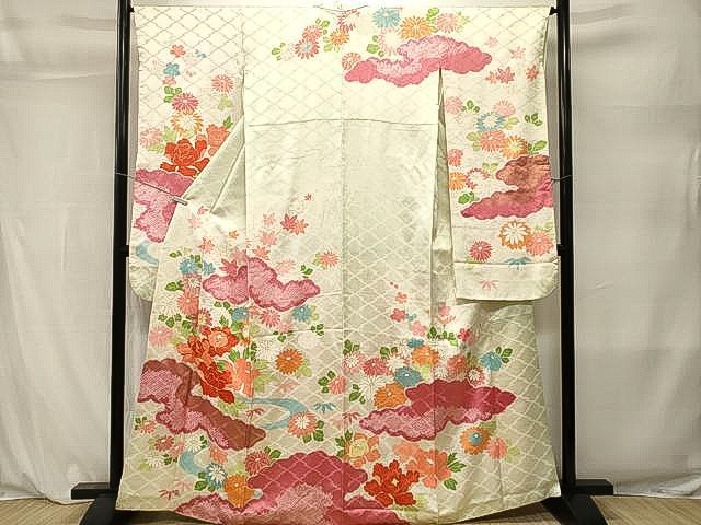 Vintage Japanese Furisode Kimono  - Heavy Silk  Japan Authentic