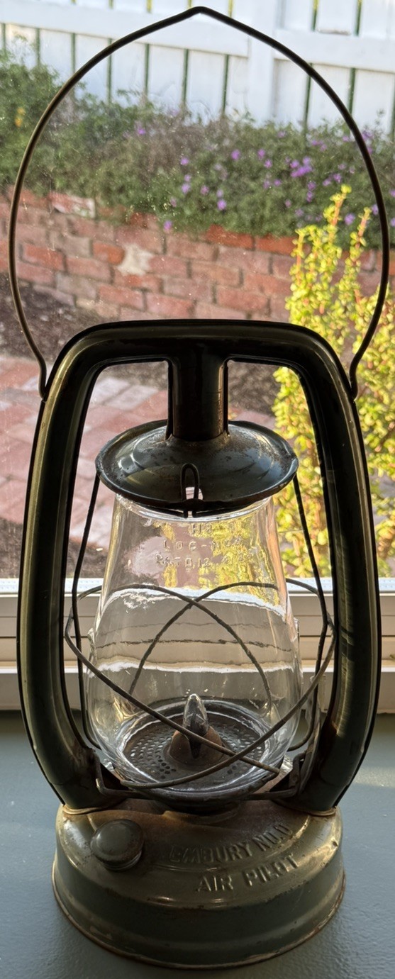 Vintage Embury Green No 0 Air Pilot Kerosene Lantern - Star Bottom Warsaw, NY