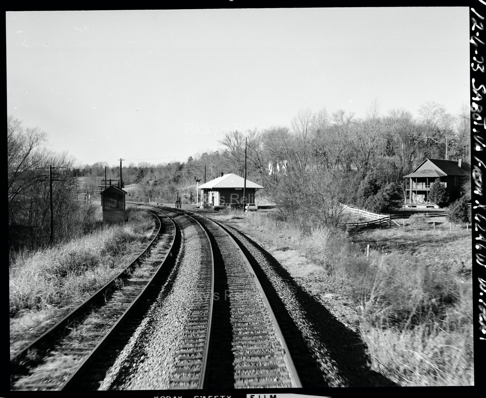 Original Negative C&O Depot Sabot VA 1973 Chesapeake Ohio