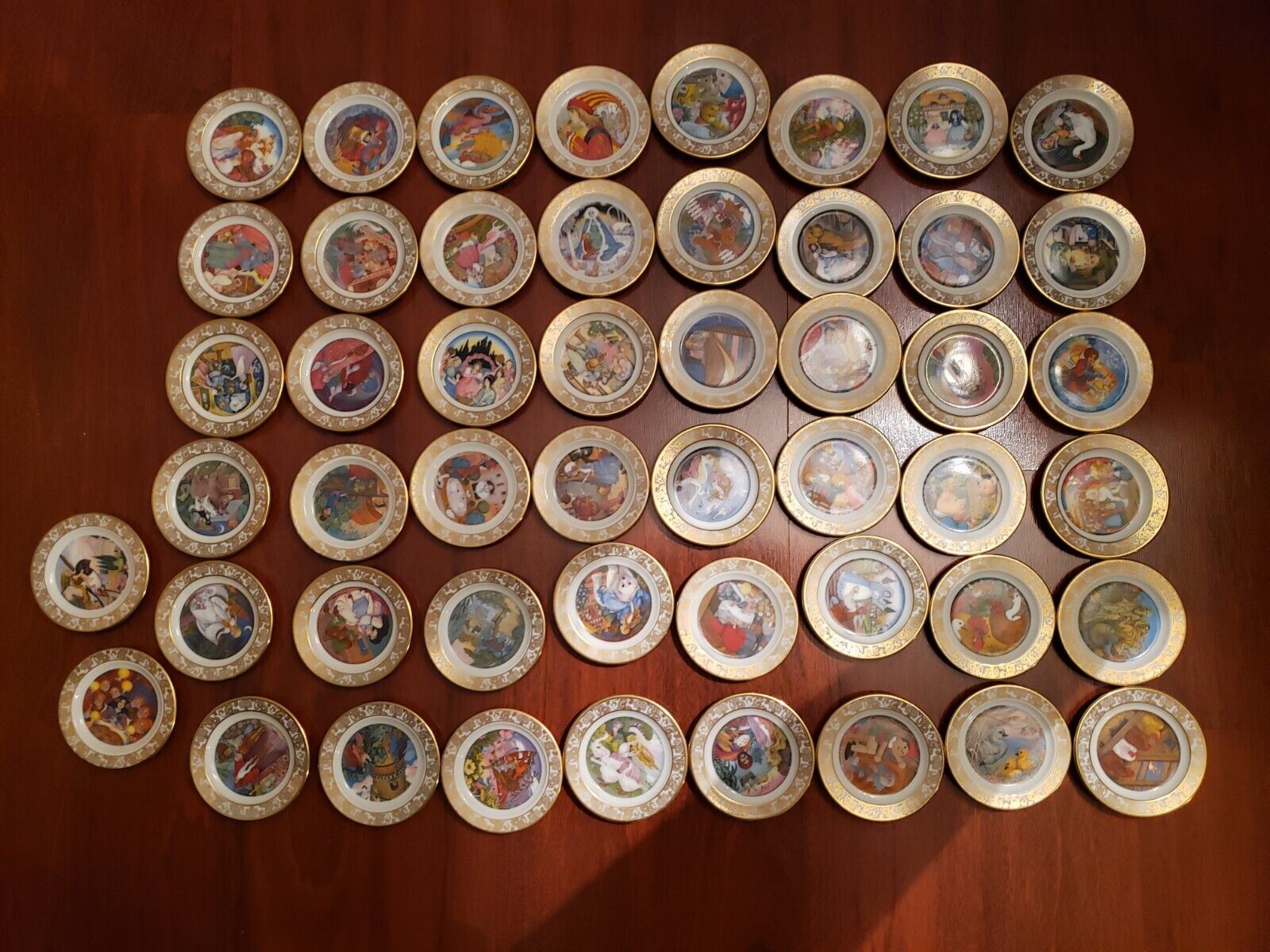 Franklin mini plate collection lot of 50 Signature ed The Best Loved Fairy Tales