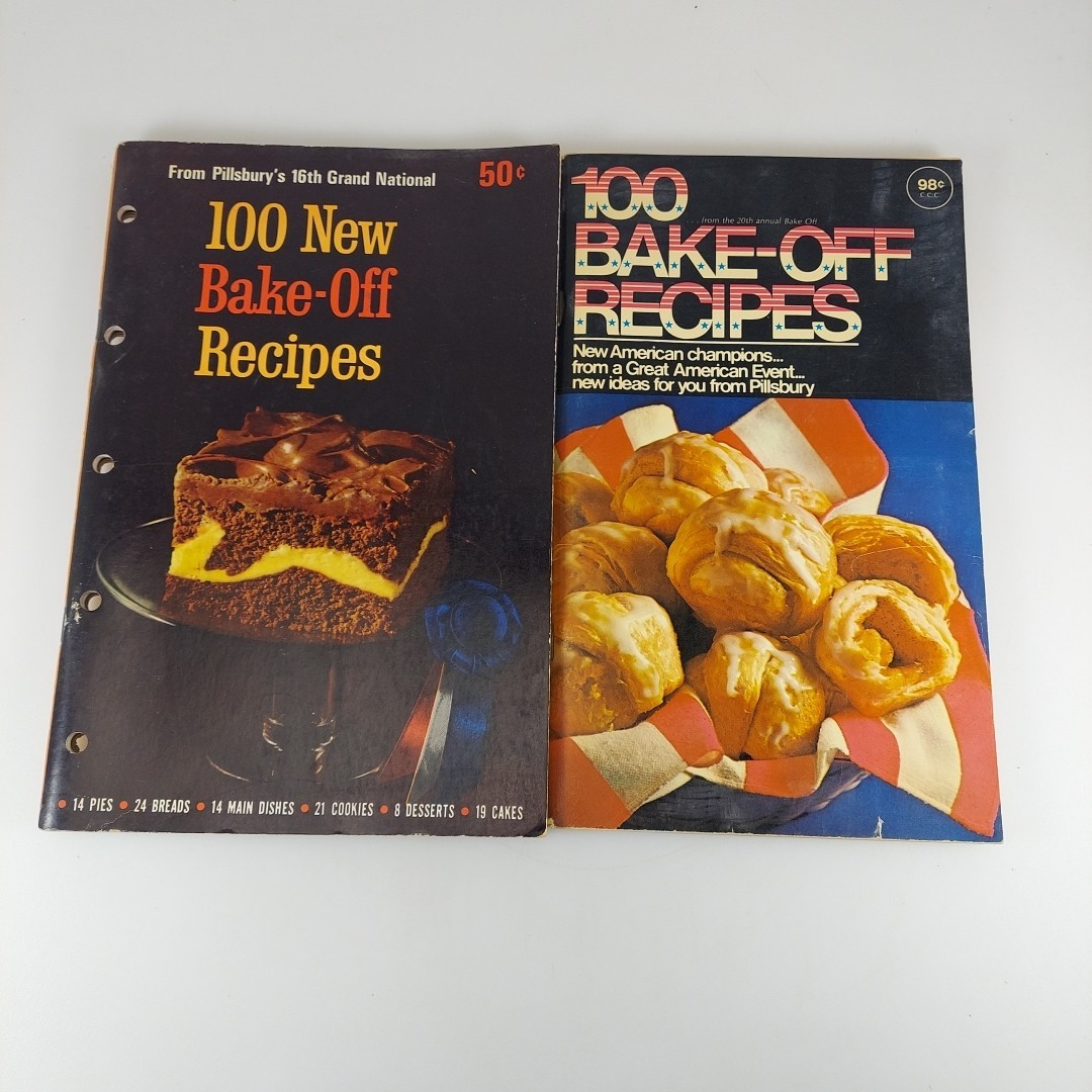 Pillsbury 100 New Bake-Off Recipes 16th 1965 & 100 Bake-Off Recipes 20th 1969