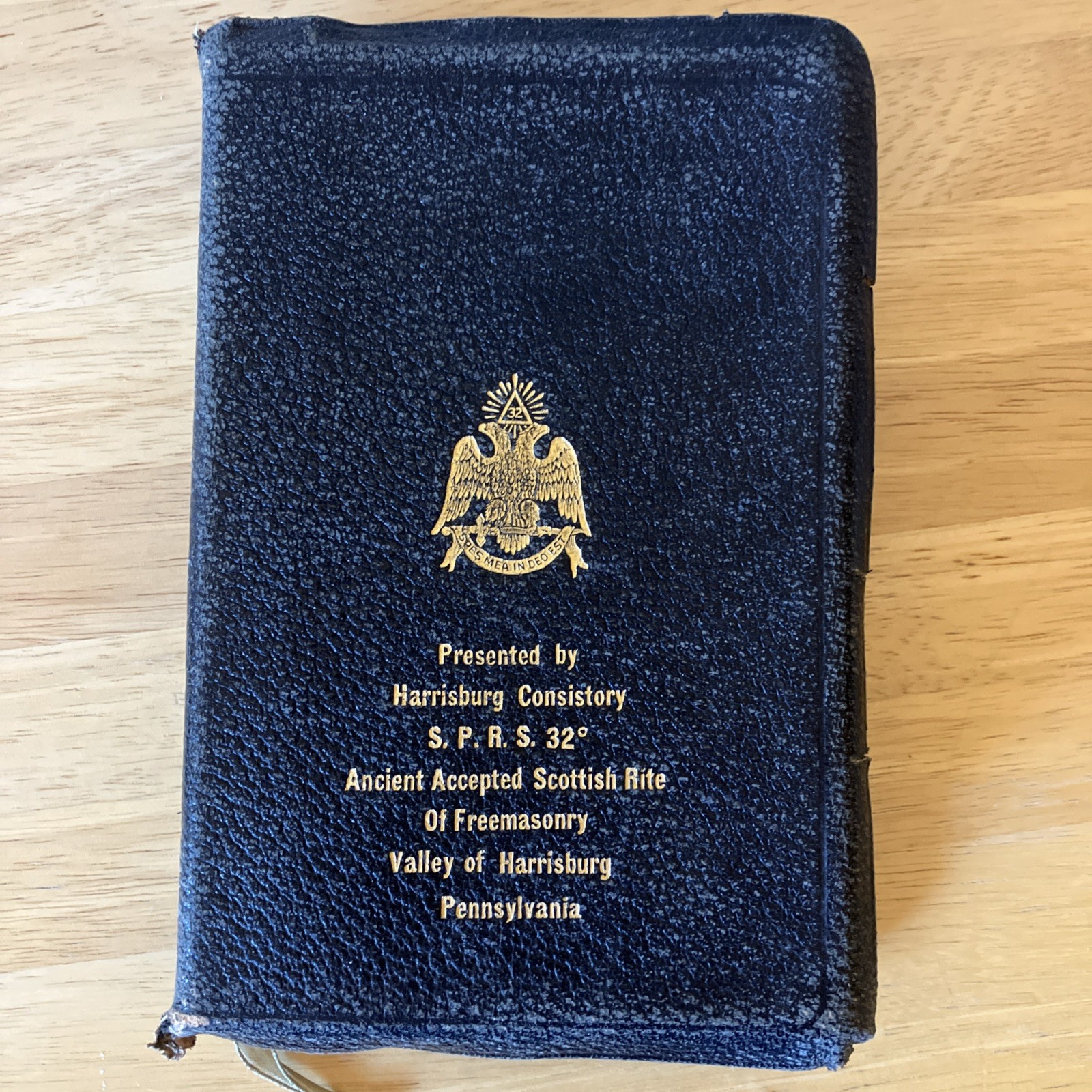 1940 Masonic Bible Harrisburg PA Scottish Rite 32° King Solomon Temple Holman