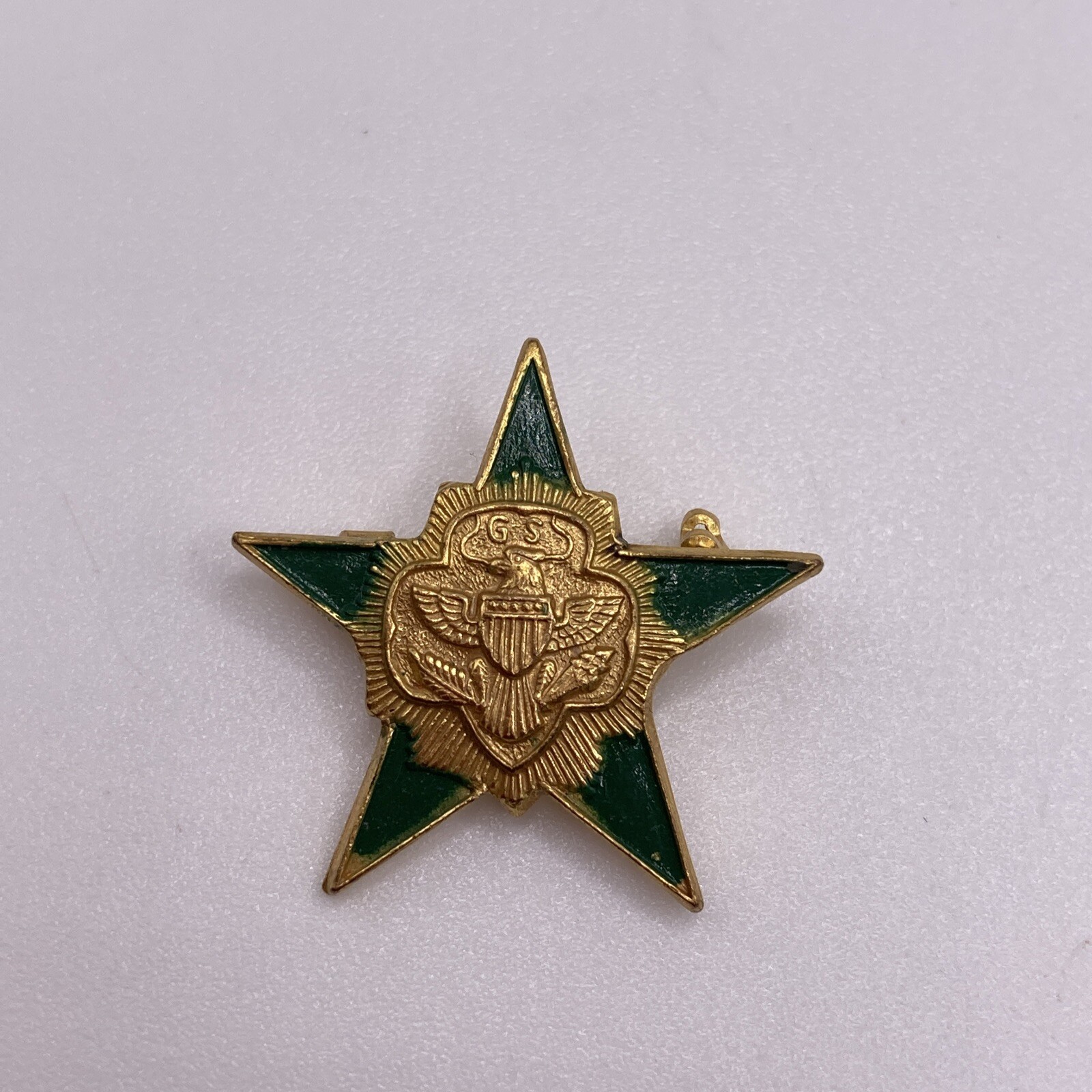 vtg 1950\'s Girl Scout 5 FIVE POINT STAR SENIOR PIN Official Uniform Award 