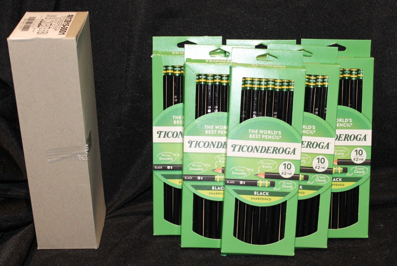 Ticonderoga Black No 2 Pencils 6 Pack of 10 Premium 60 Total Graphite Eraser WOW