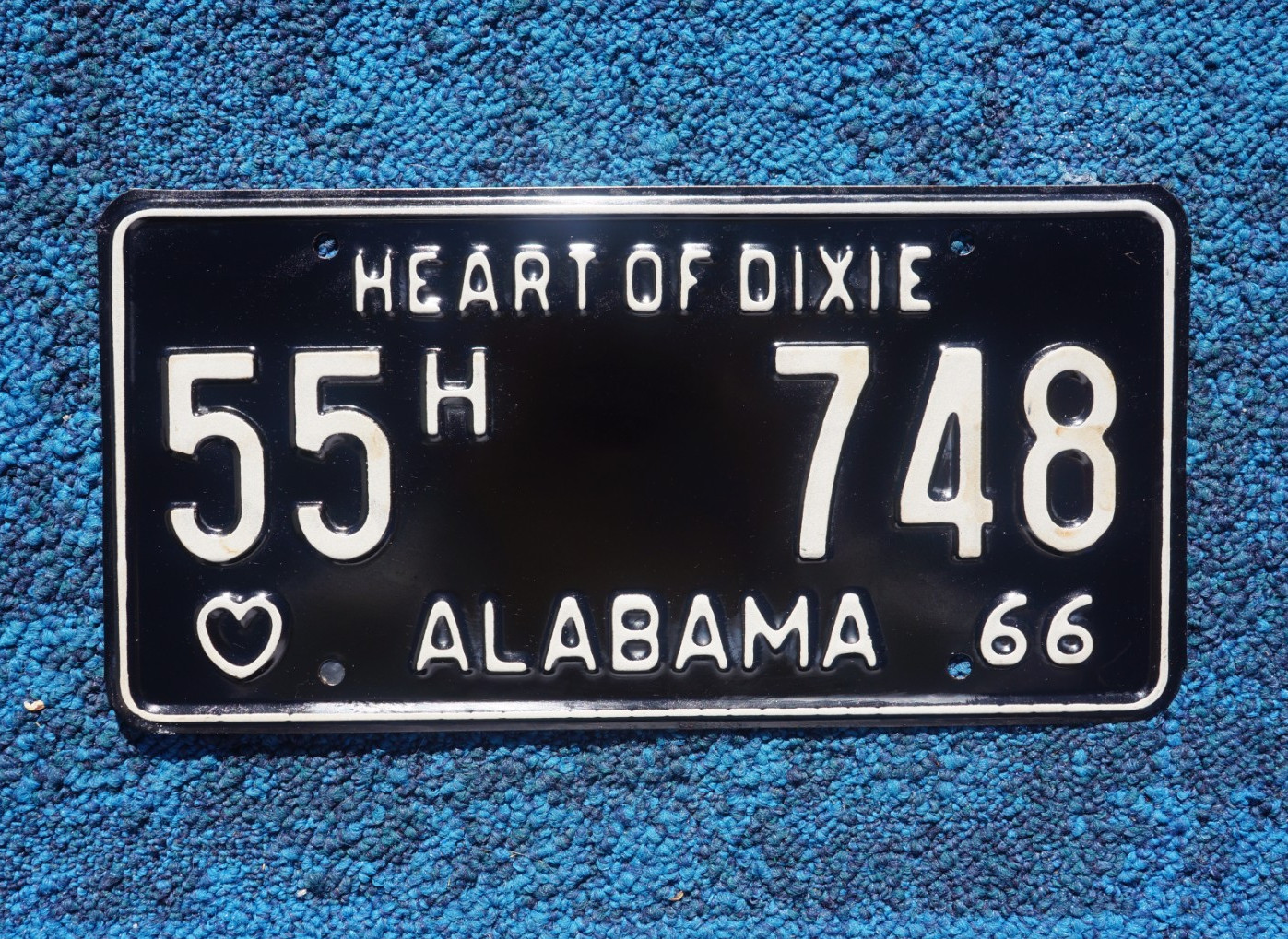 1966 Alabama License Plate - Unused