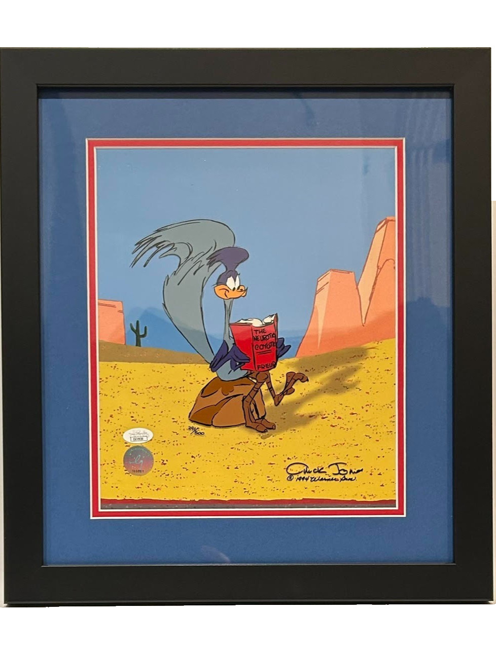 Chuck Jones Autographed Road Runner Sericel \