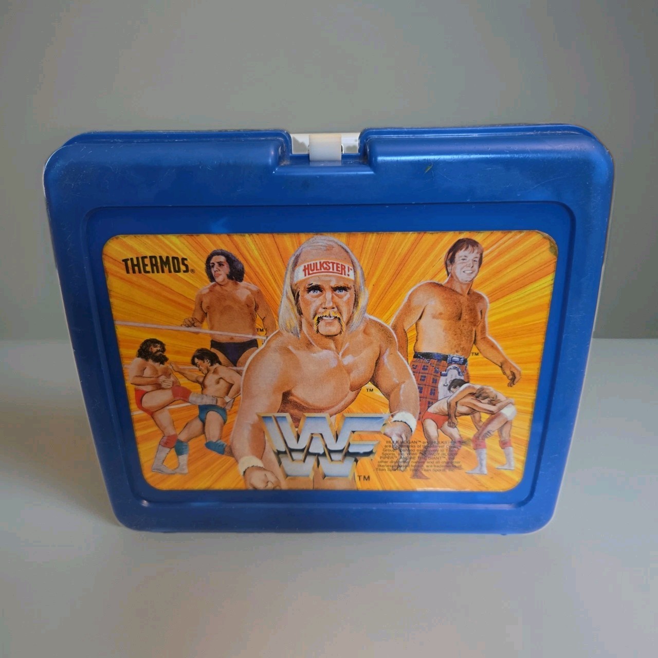 Vintage WWF Hulk Hogan Thermos Lunchbox 1985 Andre the Giant ~ Roddy Piper 