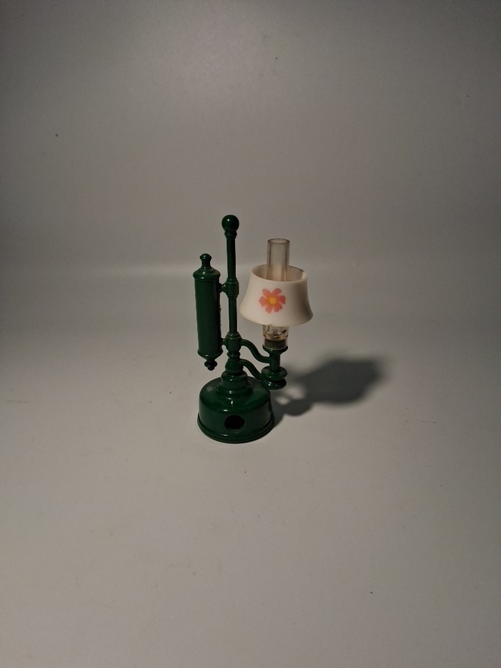 Vintage Hong Kong Metal Pencil Sharpener Oil Lamp Shade Dollhouse 