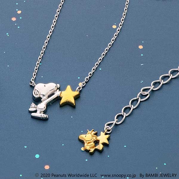 SNOOPY PEANUTS Necklace Snoopy Woodstock Petit Pendant SV925 chain 40cm / 15.7in