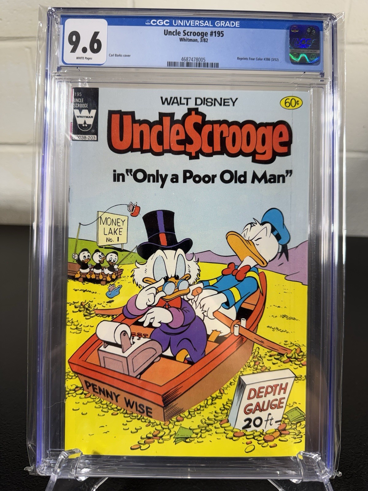 Walt Disney Uncle Scrooge #195 Whitman 03/82 CGC 9.6
