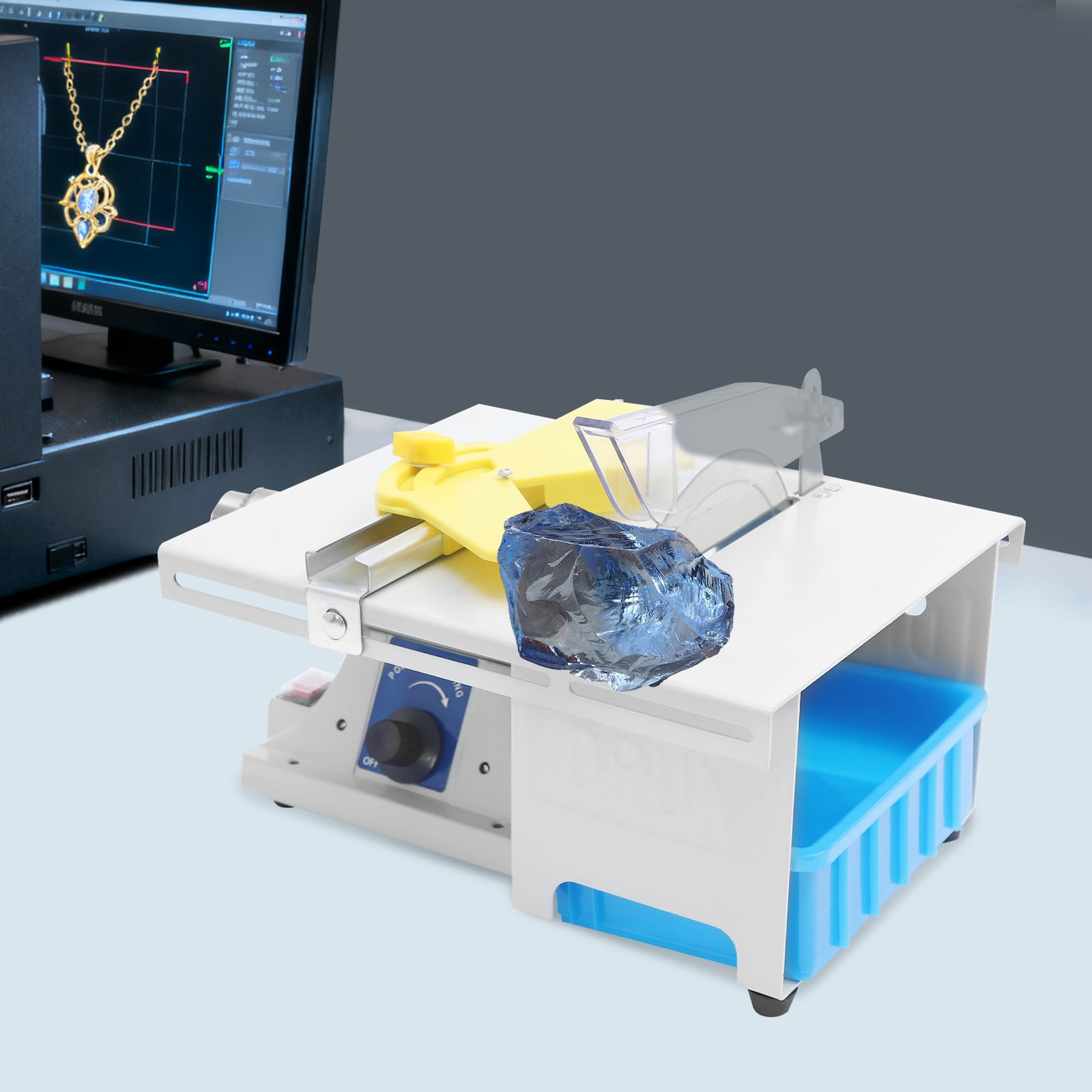 Benchtop Table Rock Cutting Saw Gem Jewelry Rock Jade Polisher Machine 750W SALE