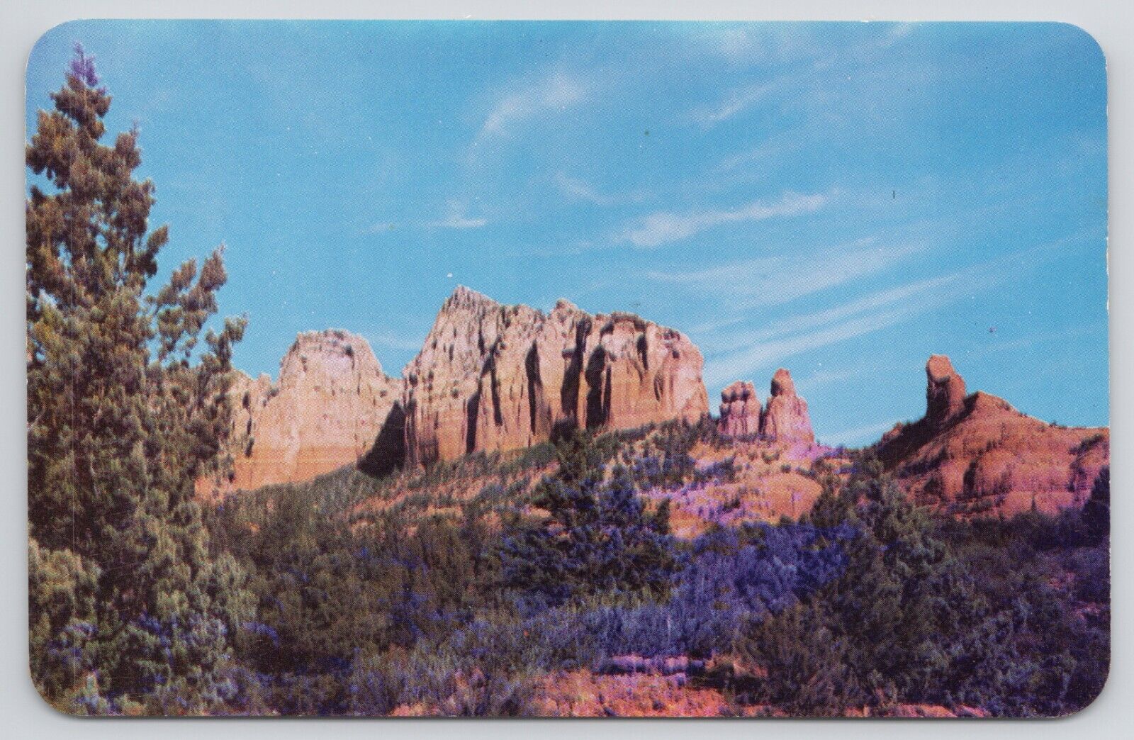 Flagstaff Arizona Wilson Mountain Lower Oak Creek Chrome Postcard