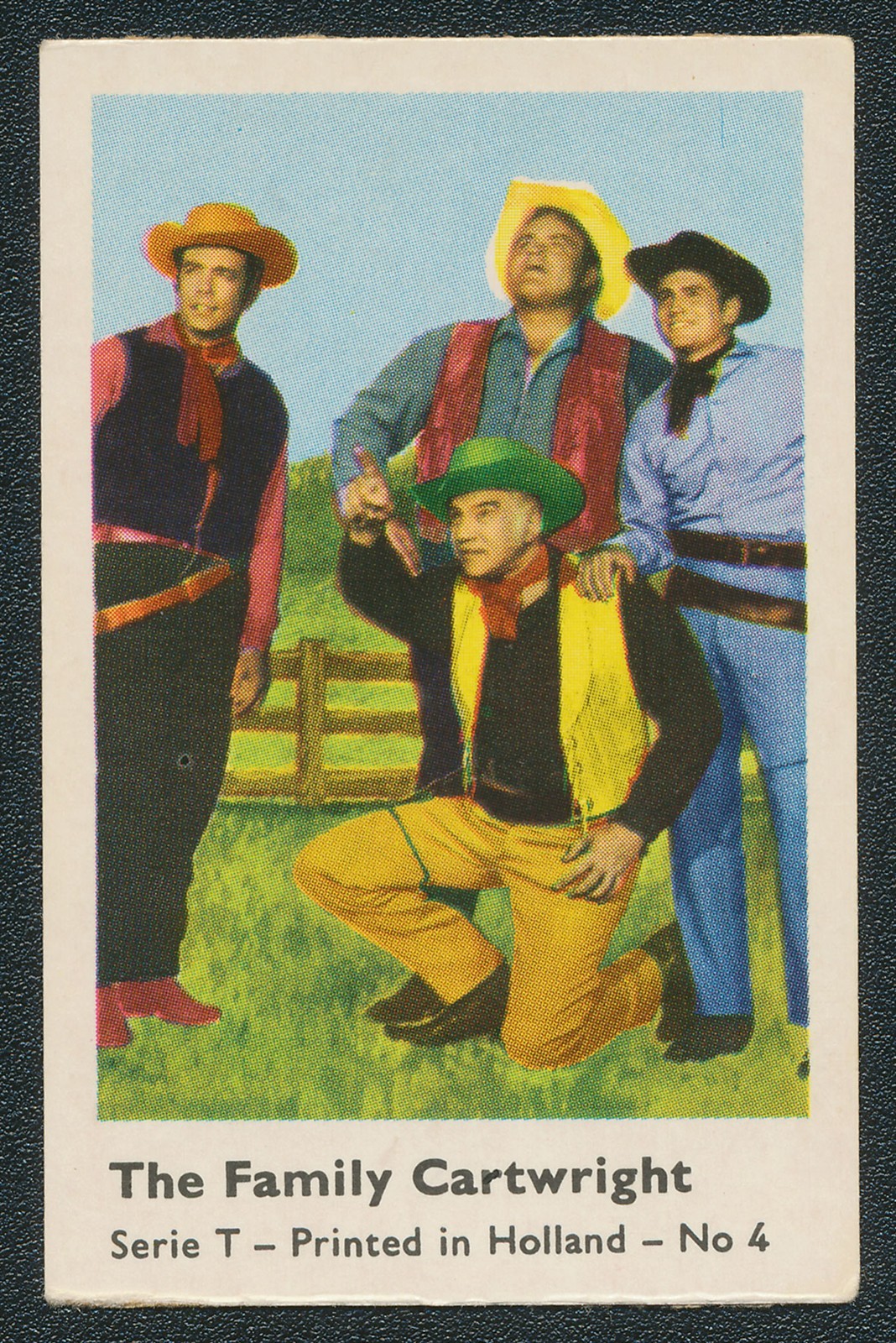 1969 THE FAMILY CARTWRIGHT TV & MUSIC STARS PRINTED IN HOLLAND CARD SERIE T 4 EX