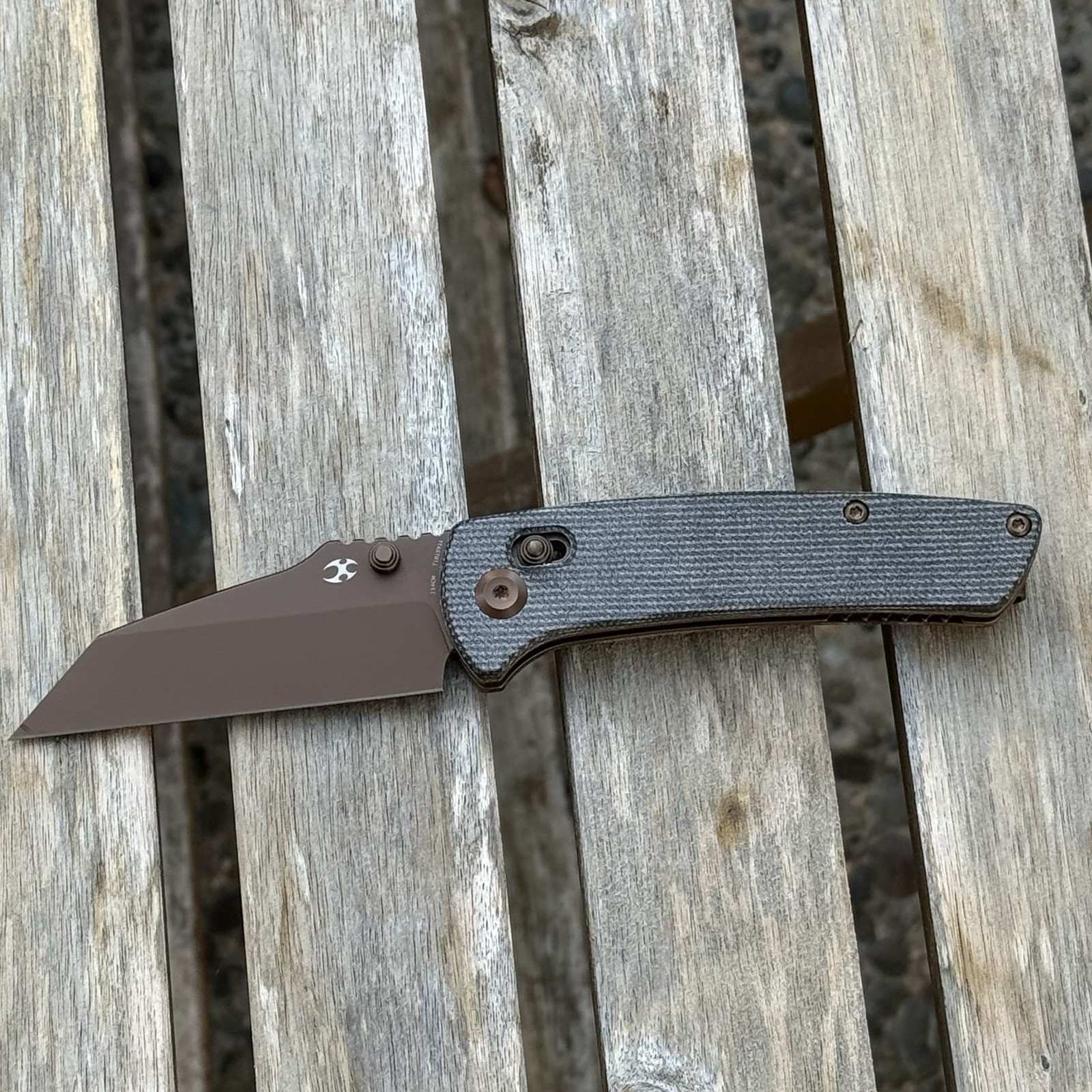Kansept Main Street Knife Micarta Rose Gold