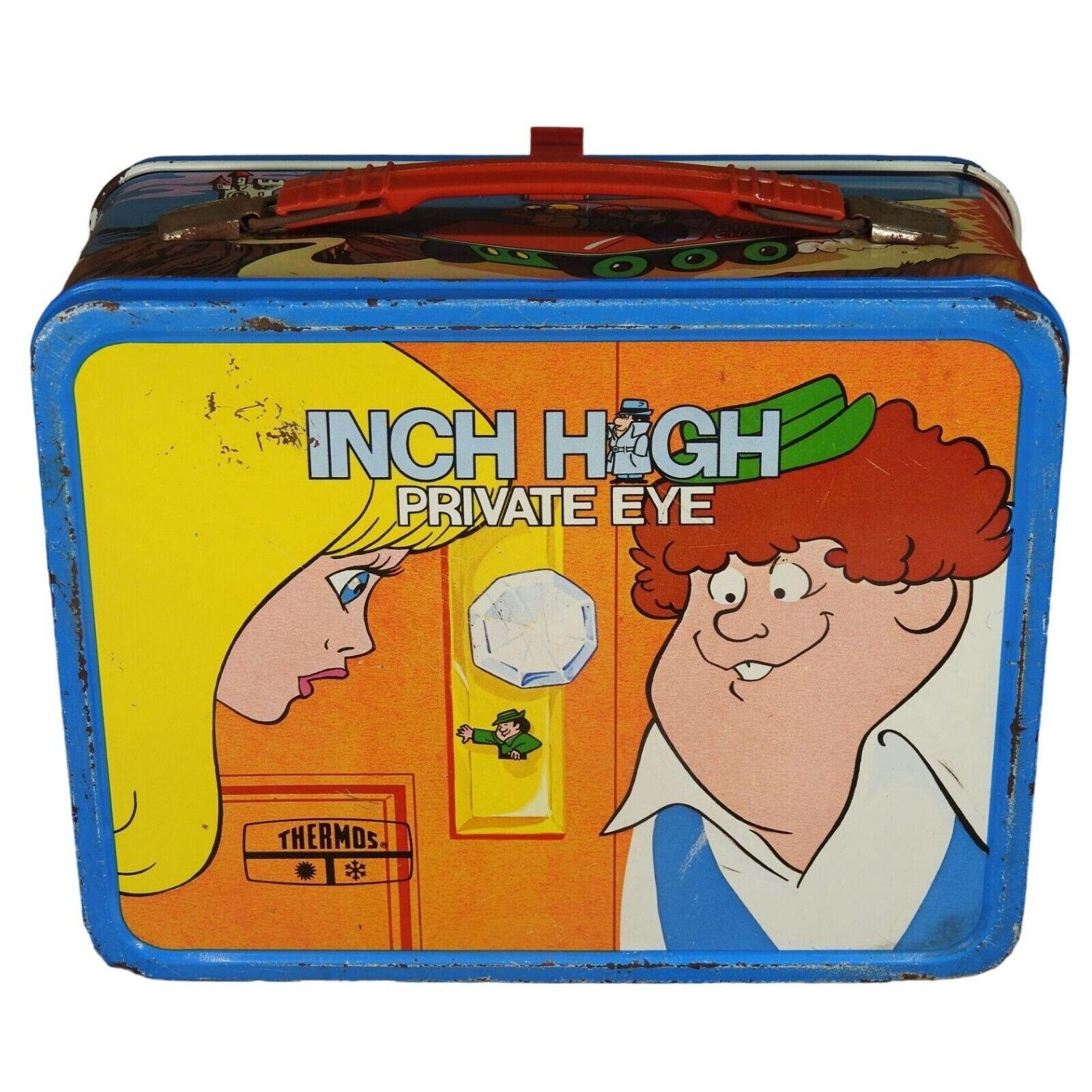 Vintage 1974 Inch High Private Eye Goober And The Ghost Chasers Metal Lunchbox