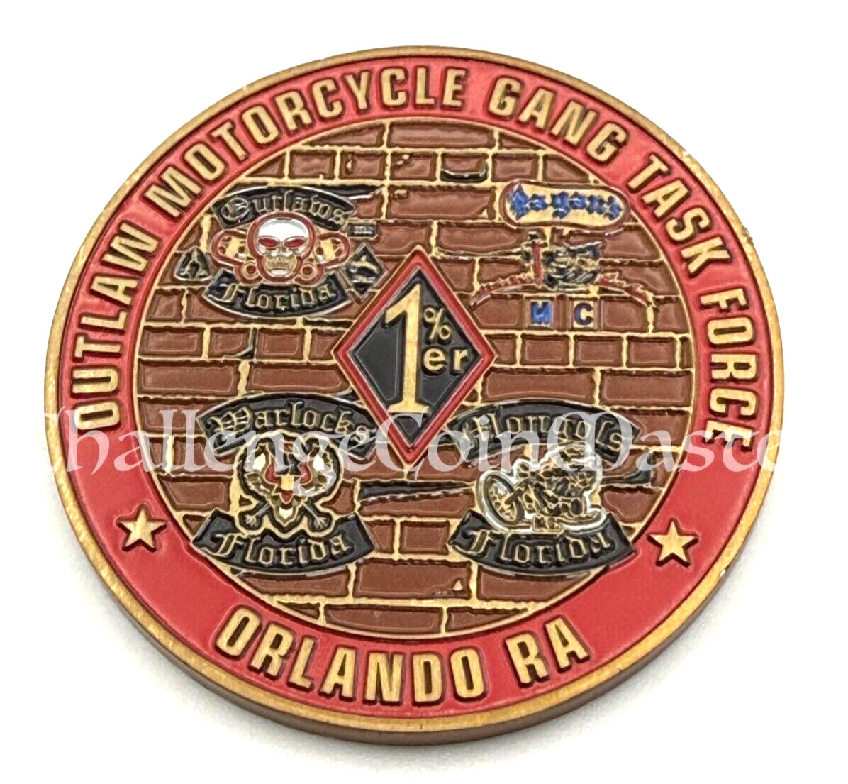 G5 FBI Tampa Field Office Orlando RA Motorcycle Gangs OMG Police Challenge Coin