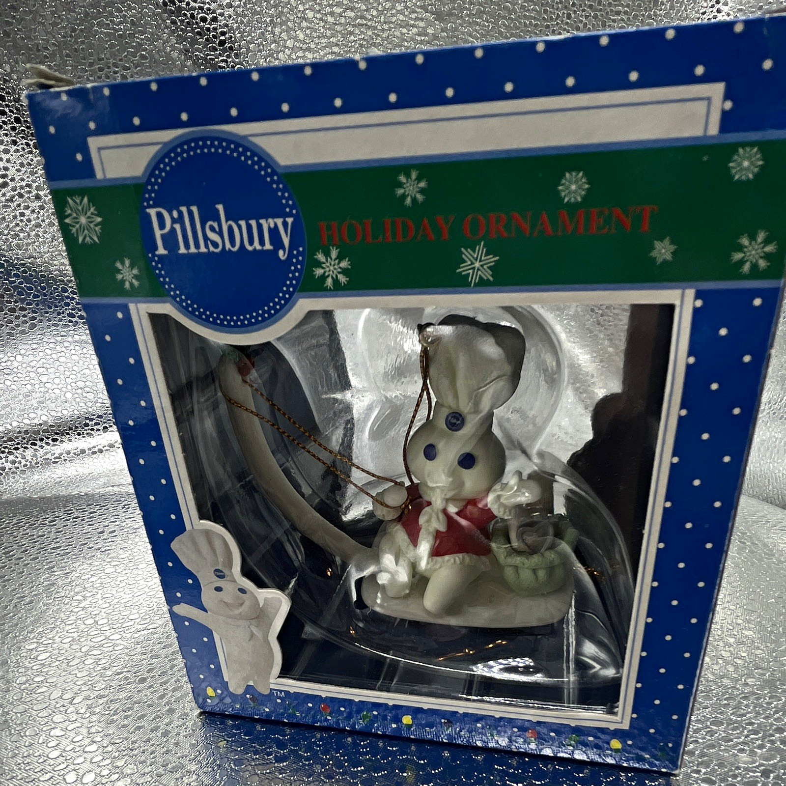 Pillsbury Doughboy Holiday Christmas Ornament 1997 Vintage Hanging w/ Box