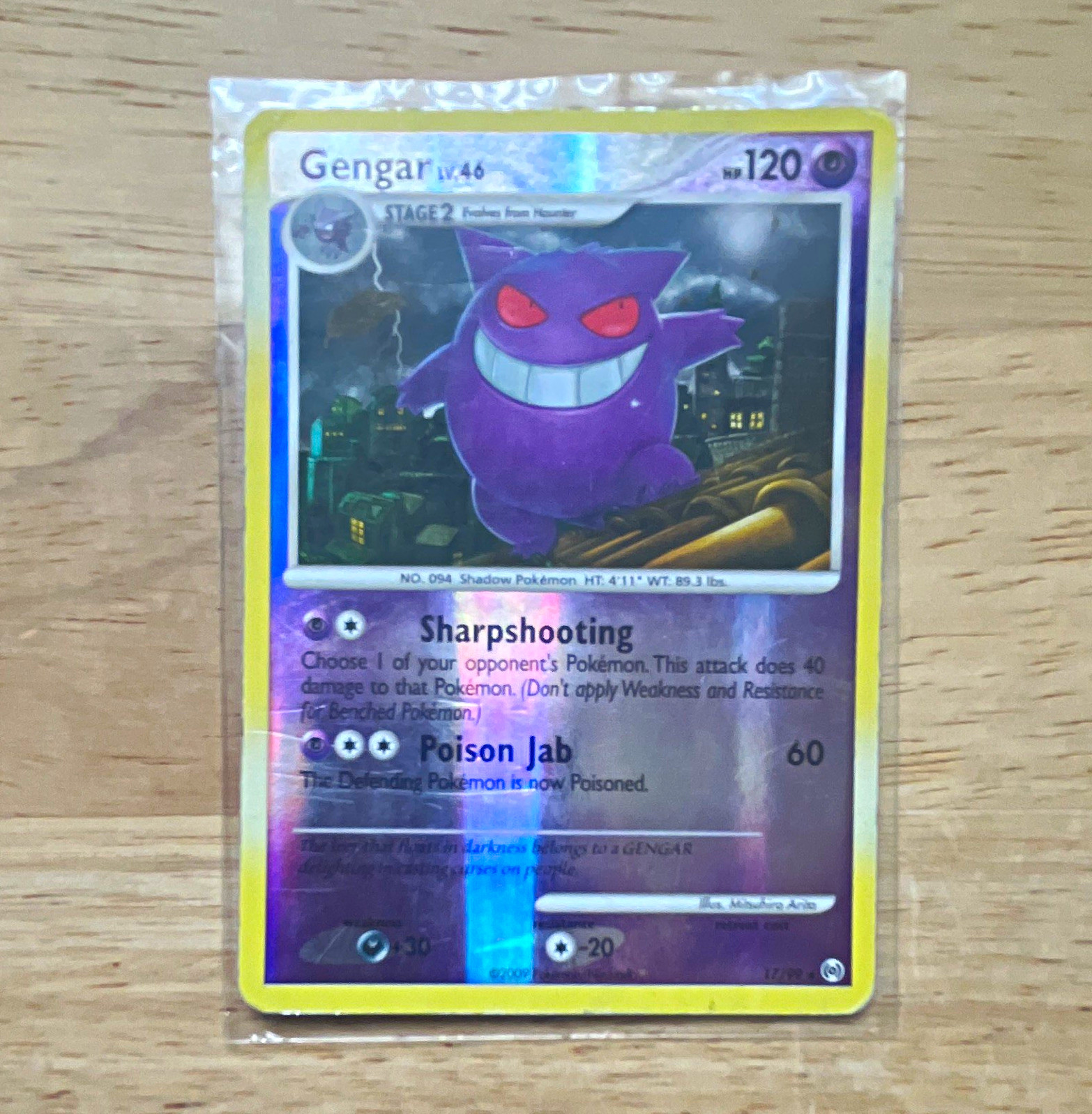 Pokemon TCG Gengar 17/99 Platinum Arceus Rare Reverse Holo Stage 2 120 HP Eng