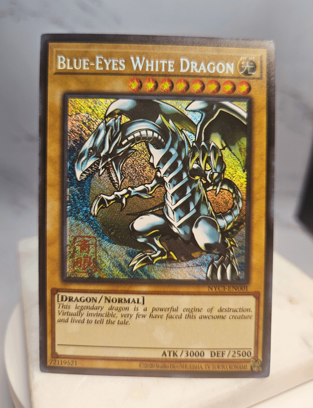 Blue-Eyes White Dragon - Ukiyoe (ENGLISH) - Secret Rare (NYC1-JP001 Art)
