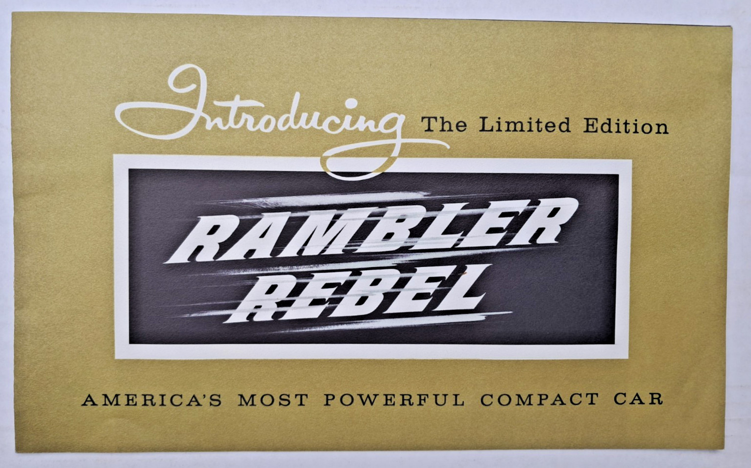 1957 Rambler Rebel AMC Nash Brochure Sales Literature Specifications New