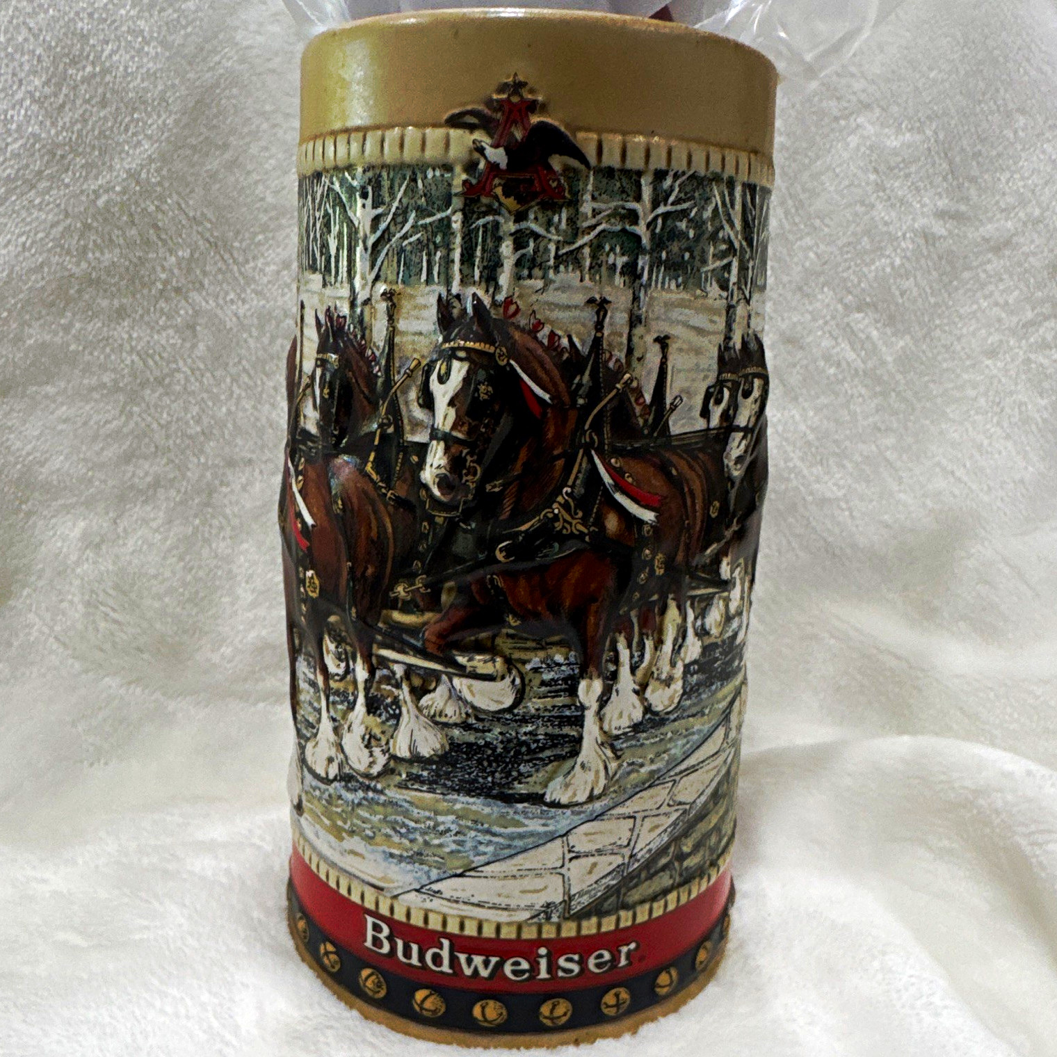 Budweiser Clydesdales Ceramic Beer Stein Giftware Edition w/ COA