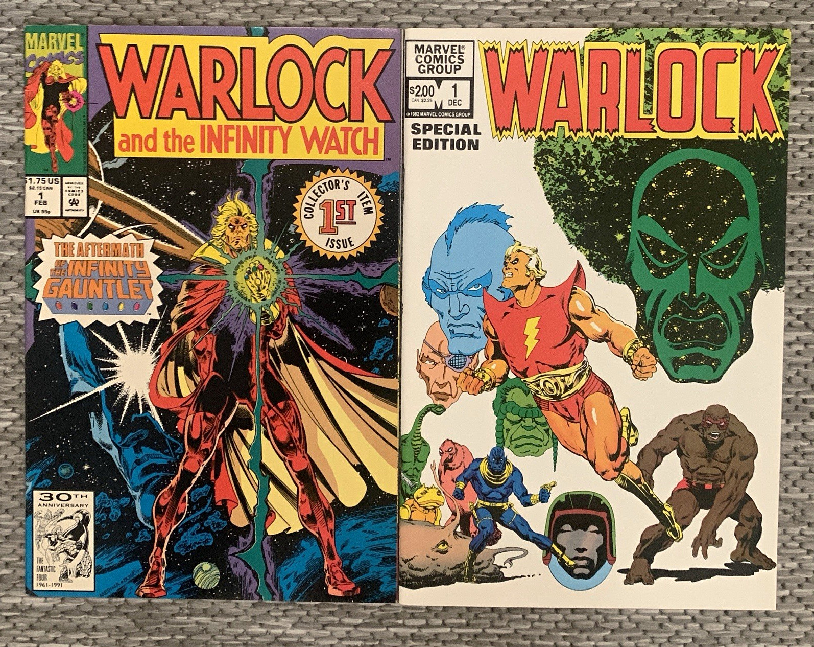 MARVEL Comics WARLOCK #1 Special Edition 1982 + WARLOCK INFINITY WATCH #1 VF/NM