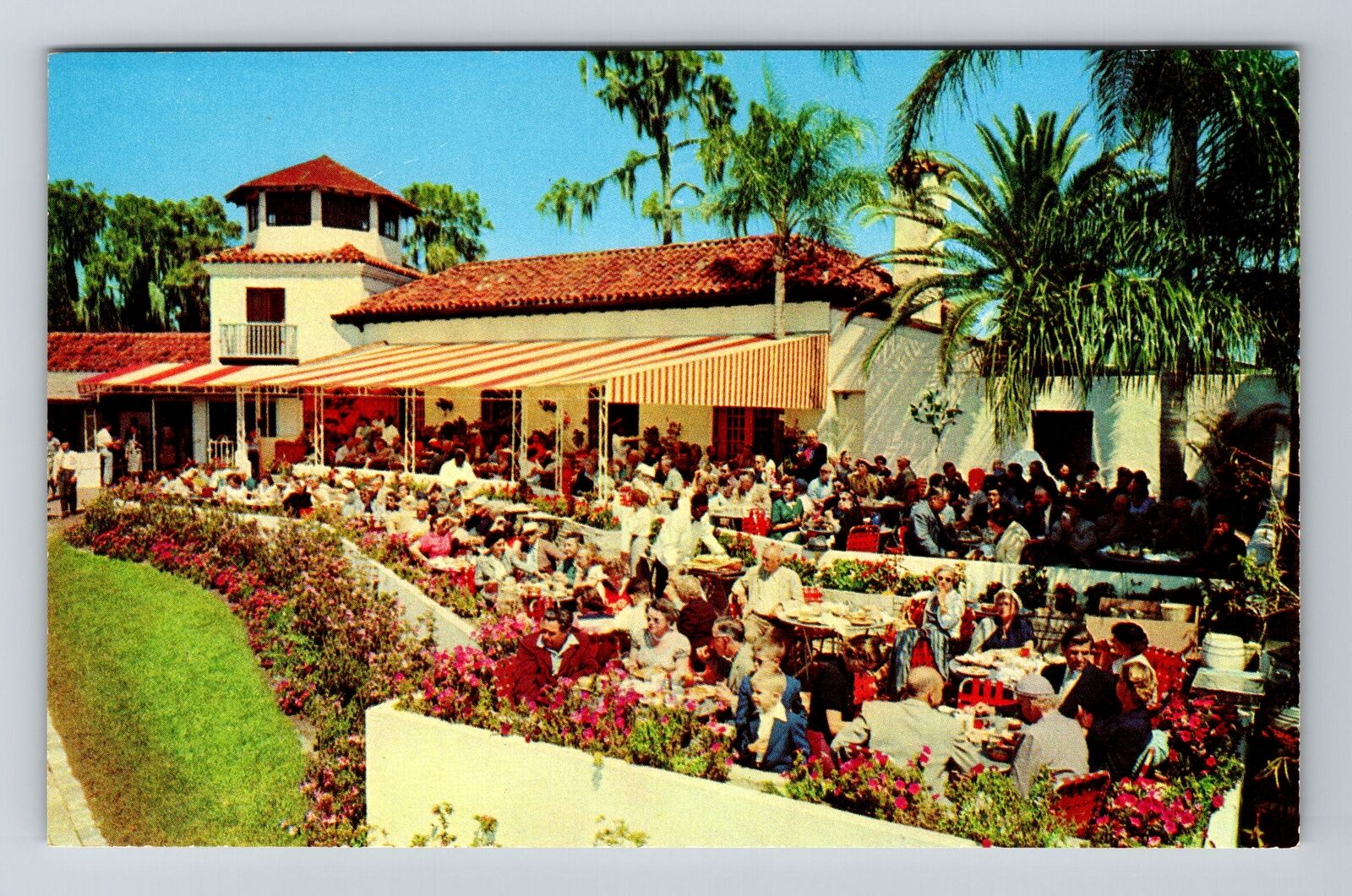 Cypress Gardens FL-Florida, Terrace Lake Eloise Vintage Souvenir Postcard