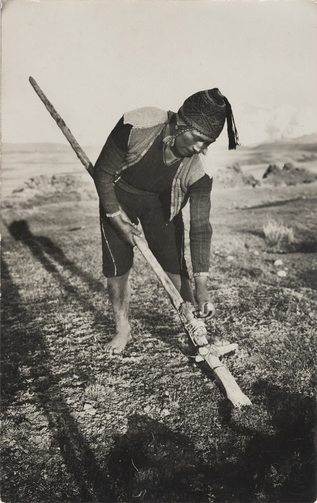 c. 1940's Indigenous Andean Farmer, Peru RPPC by Martin Chambi Jiménez