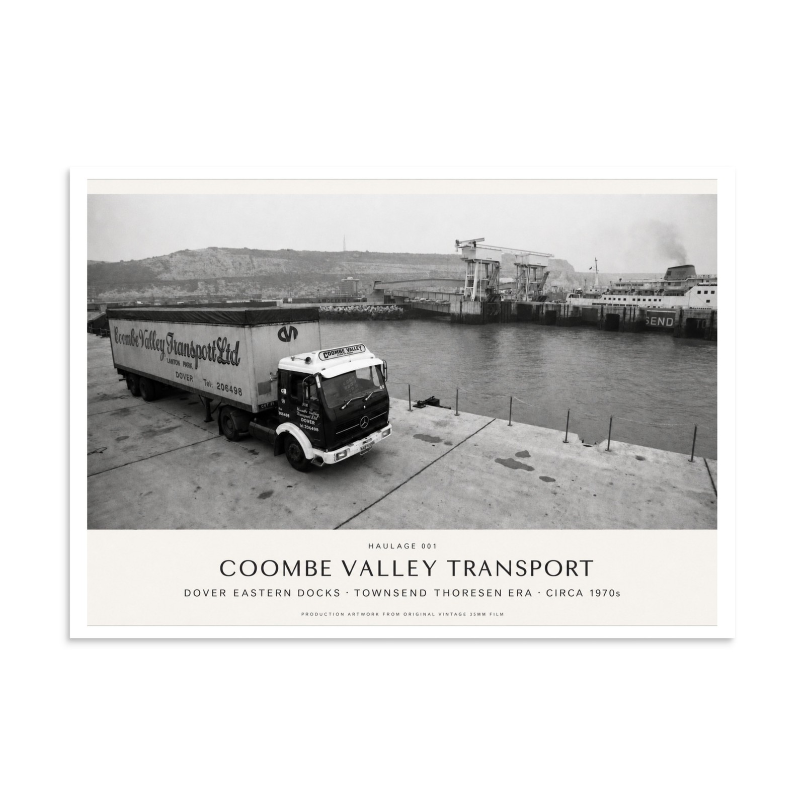 VINTAGE HAULAGE RANGE 001 — COOMBE VALLEY TRANSPORT. UNFRAMED. 12x16”